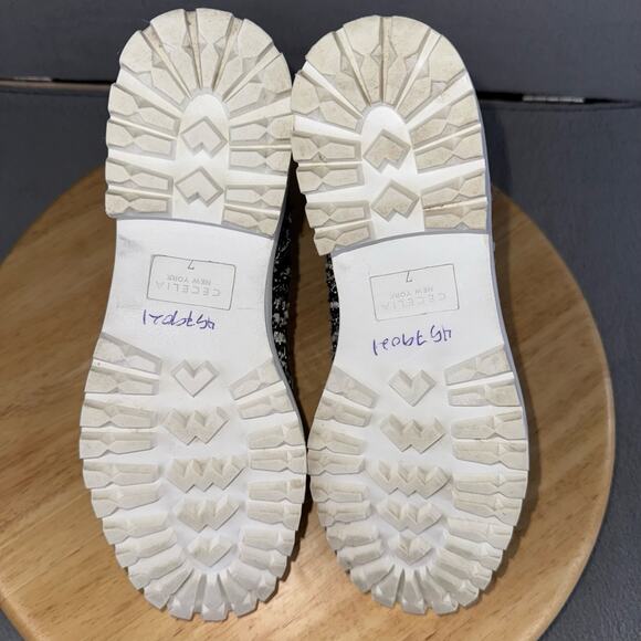 Anthropologie Cecelia New York Tweed Chance Hiker Combat Boots Womens Size 7M US - Picture 7 of 8